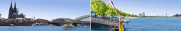 Panoramafahrt auf dem Rhein bei Köln